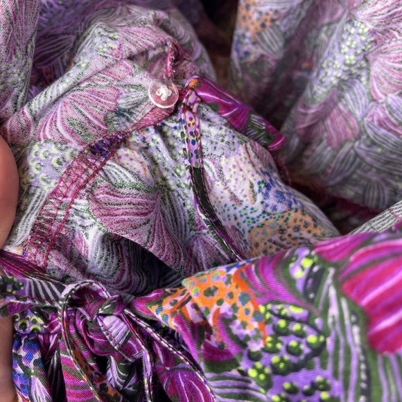 NWT Kika Vargas × Target Women's Purple Coral Reef Scallop Edge Wrap - Picture 12 of 15